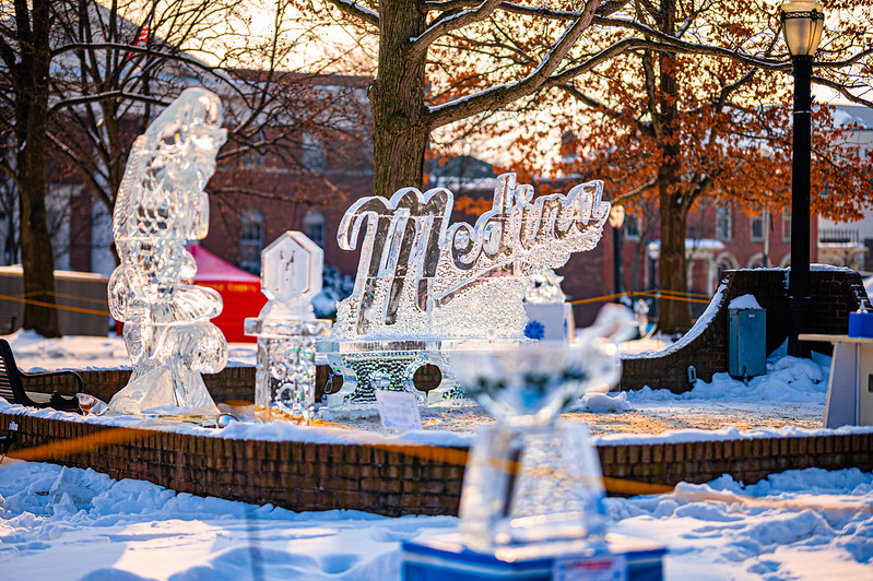 Explore ice sculptures and cross-country skiing this winter in Medina County.
