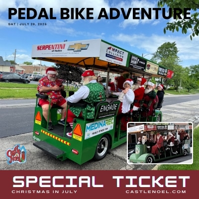 Christmas in July Pedal Bike Experience with Santa