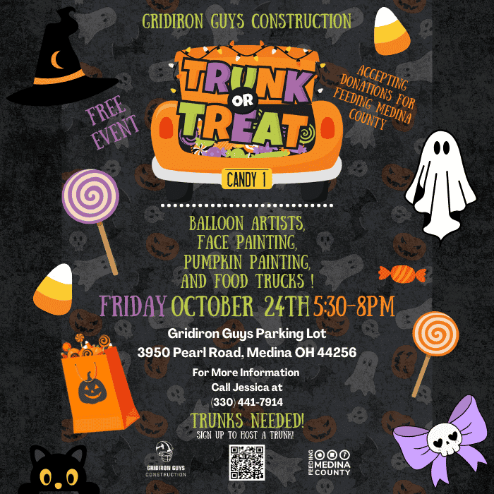 Second Annual Trunk or Treat hosted by Gridiron Guys Construction